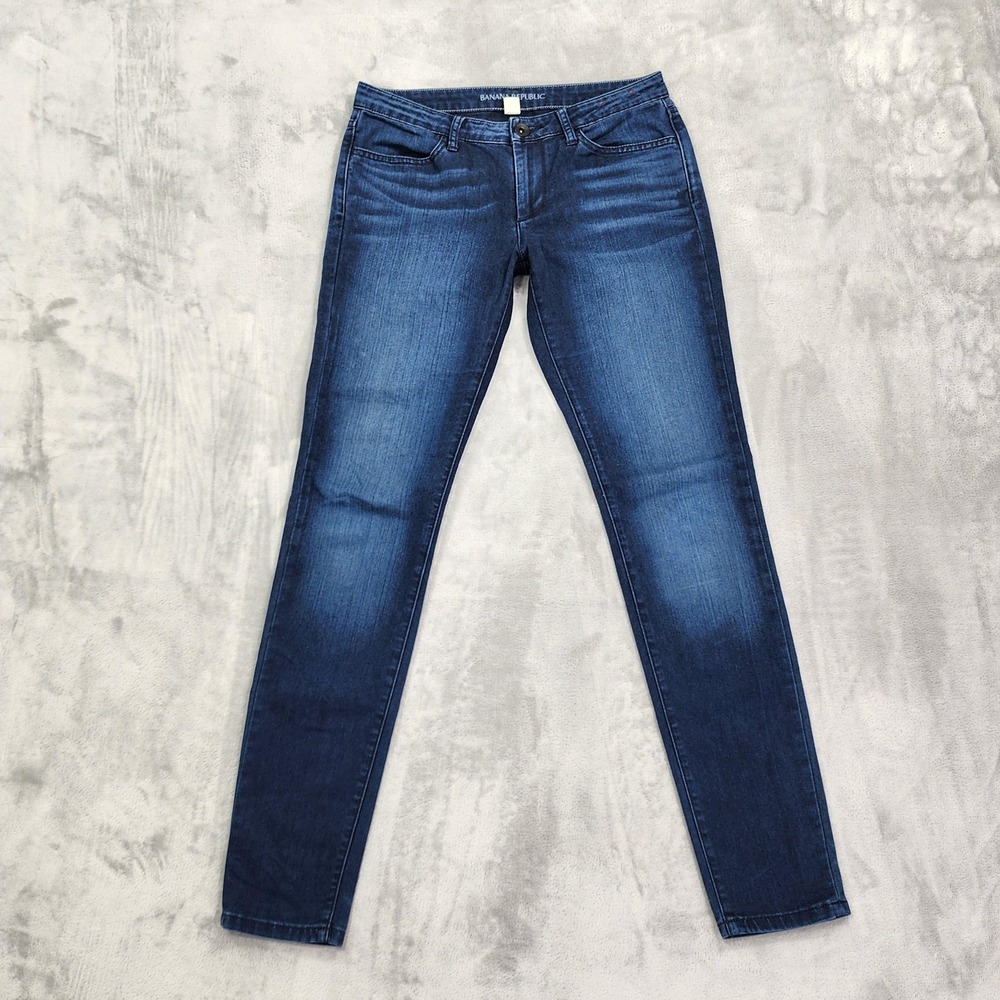 Banana Republic Leggings Womens 29 Blue Mid Rise Denim Jegging Pockets‎ Stretch
